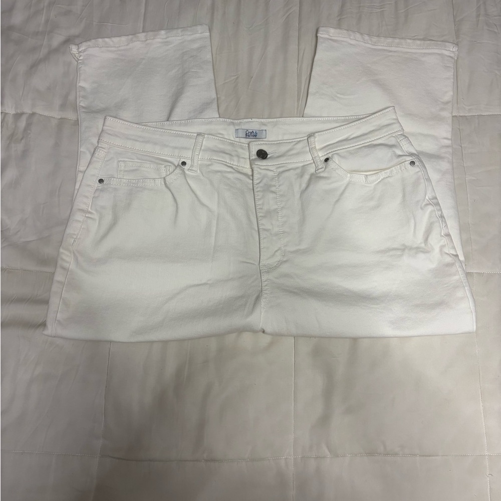 Croft & Barrow White Straight Leg Jeans